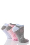 Ladies 3 Pair Elle Patterned Cotton Trainer Liners In 2 Colours
