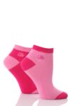 Ladies 2 Pair Elle Bamboo Trainer Liners With Contrast Heels Toes & Cuffs In 2 Colours