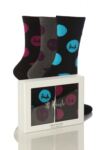 Ladies 3 Pair Pringle Helen Fashion Polka Dot Socks Gift Box In 2 Colours