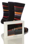 Mens 3 Pair Pringle Prestwick Stripe Sock Gift Box In 3 Colours