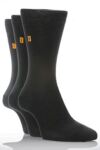 Mens 3 Pair Farah F Tab Plain Sock With Gentle Grip In 3 Colours