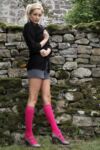 Ladies 1 Pair Elle Plain Angora Knee High Socks In 15 Colours