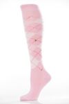 Ladies 1 Pair Burlington Original Extra Soft Argyle Knee High In 7 Colours