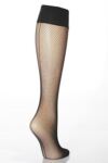 Ladies 2 Pair Pretty Polly Fishnet Backseam Knee Highs
