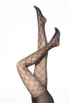 Ladies 1 Pair Silky Party Tights - Bolero Diamond Glitter Pattern