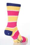 Mens 1 Pair Corgi 100% Cotton Wide Stripe Socks In 4 Multi Colours