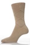 Mens 1 Pair Burlington Original Cotton Mix Tonal Argyle Sock In 6 Colours