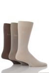 Mens 3 Pair Pringle Lanark Ribbed Bamboo Socks In 6 Colours