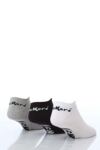 Mens 3 Pair Kickers Plain Trainer Liner Socks In 3 Colours