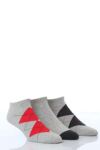 Mens 3 Pair Pringle Argyle Secret Socks In 3 Colours