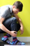Mens 2 Pair SockShop Gentle Grip Striped Socks In 4 Colours