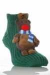 Kids 1 Pair SockShop Toy Box Socks Knitted Reindeer Slipper Sock