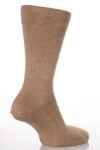 Mens 1 Pair Falke Sensitive London 98% Cotton Left & Right Shaped Sock With Gentle Grip In 6 Colours Nutmeg Melange