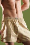 Mens 2 Pack Jeep 100% Cotton Woven Rust Checked Boxer Shorts