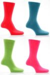 Ladies 1 Pair SockShop Colours Single Cotton Rich Socks