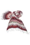 Ladies Fraas Pleated Patterned Scarf with Glitter Detail 25% OFF