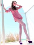 Ladies 1 Pair Trasparenze Mitrella Square Patterned Tights