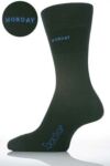 Mens 1 Pair SockShop Individual Days Of The Week Black Embroidered Socks