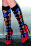 Ladies 1 Pair Young Trasparenze Shanghai Diamond Knee Highs 25% OFF