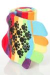 Ladies 1 Pair SockShop Knee High Multicoloured Stripe Toe Socks With Grip