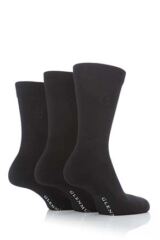 Mens 3 Pair Glenmuir Plain Bamboo Half Cushioned Socks In 5 Colours