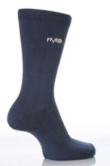 Mens 2 Pair FiveG Plain Trouser Socks made with Fairtrade Cotton in 6 Colours