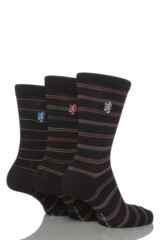 Mens 3 Pair Pringle Of Scotland Fine Stripe Bamboo Socks
