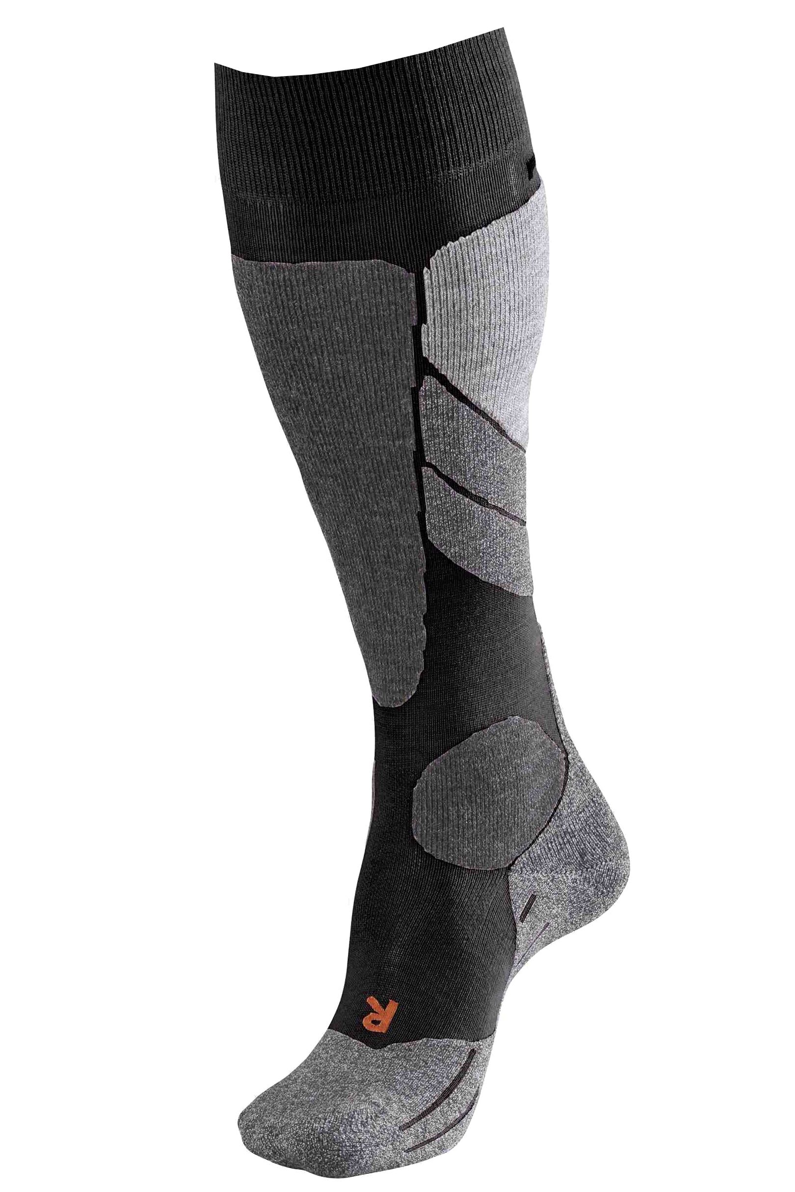 Ladies 1 Pair Falke Medium Volume Wool Ski Socks In 2 Colours Red 4142