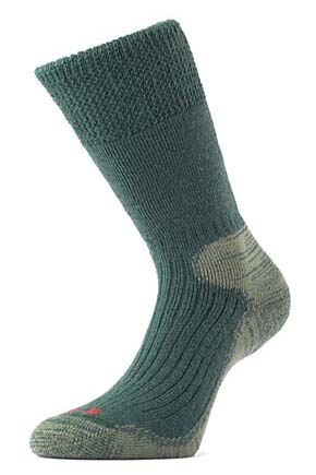 Mens 1 Pair 1000 Mile Wool Ultra Three Season Performance Walking Socks In 2 Colours Green  L