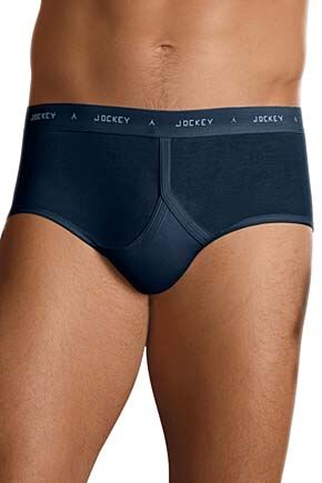 Mens 3 Pair Jockey Classic Y-Front Briefs In 3 Colours Blue Mix 44