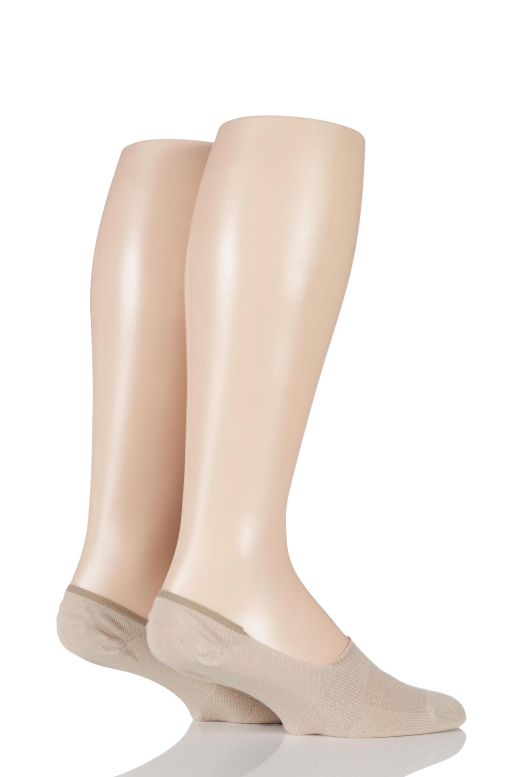 Mens and Ladies 2 Pair Puma Footies Trainer Socks with Silicone Heel