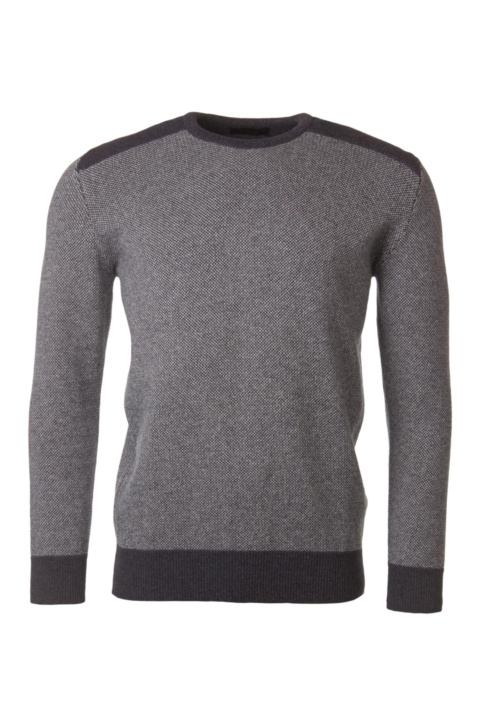 Mens Great & British Knitwear 100 Lambswool Birdseye Crew Neck Jumper eBay