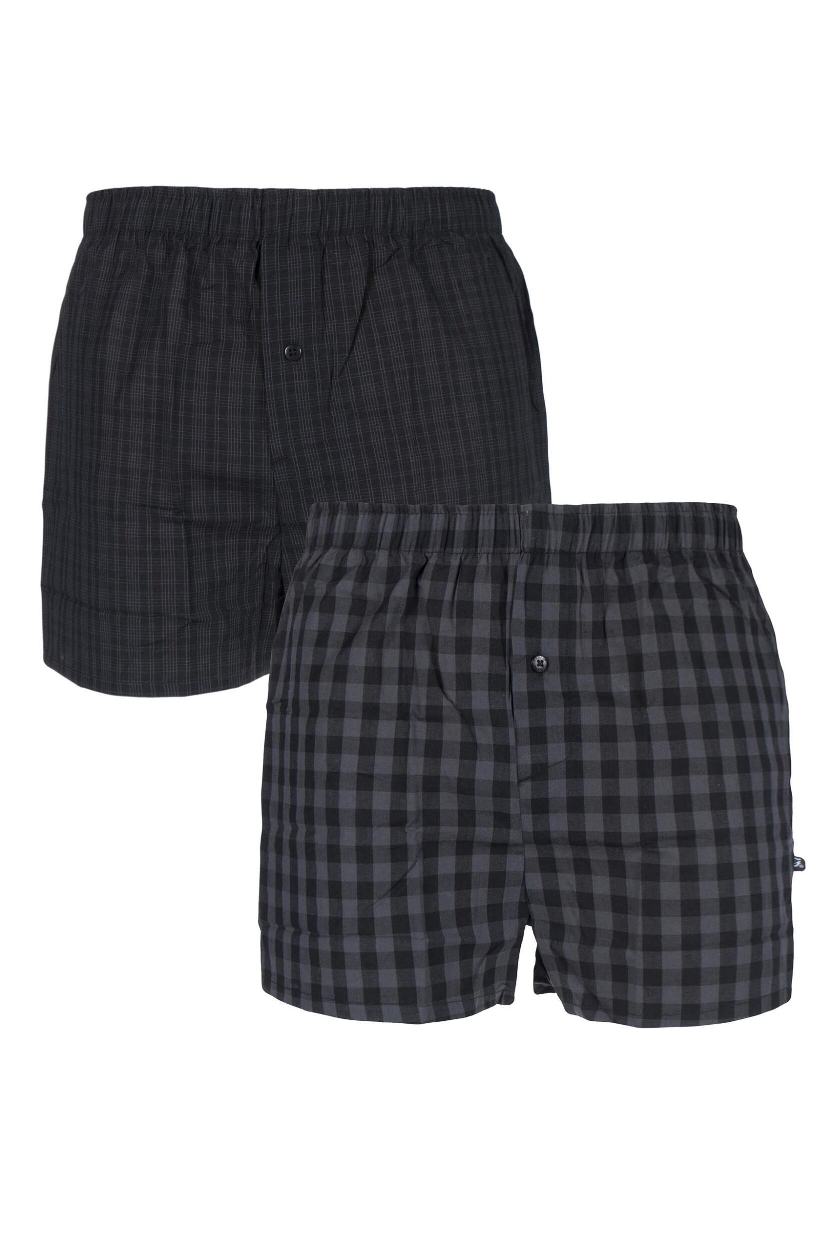Mens 2 Pack Farah 100 Cotton Checked Woven Boxers eBay