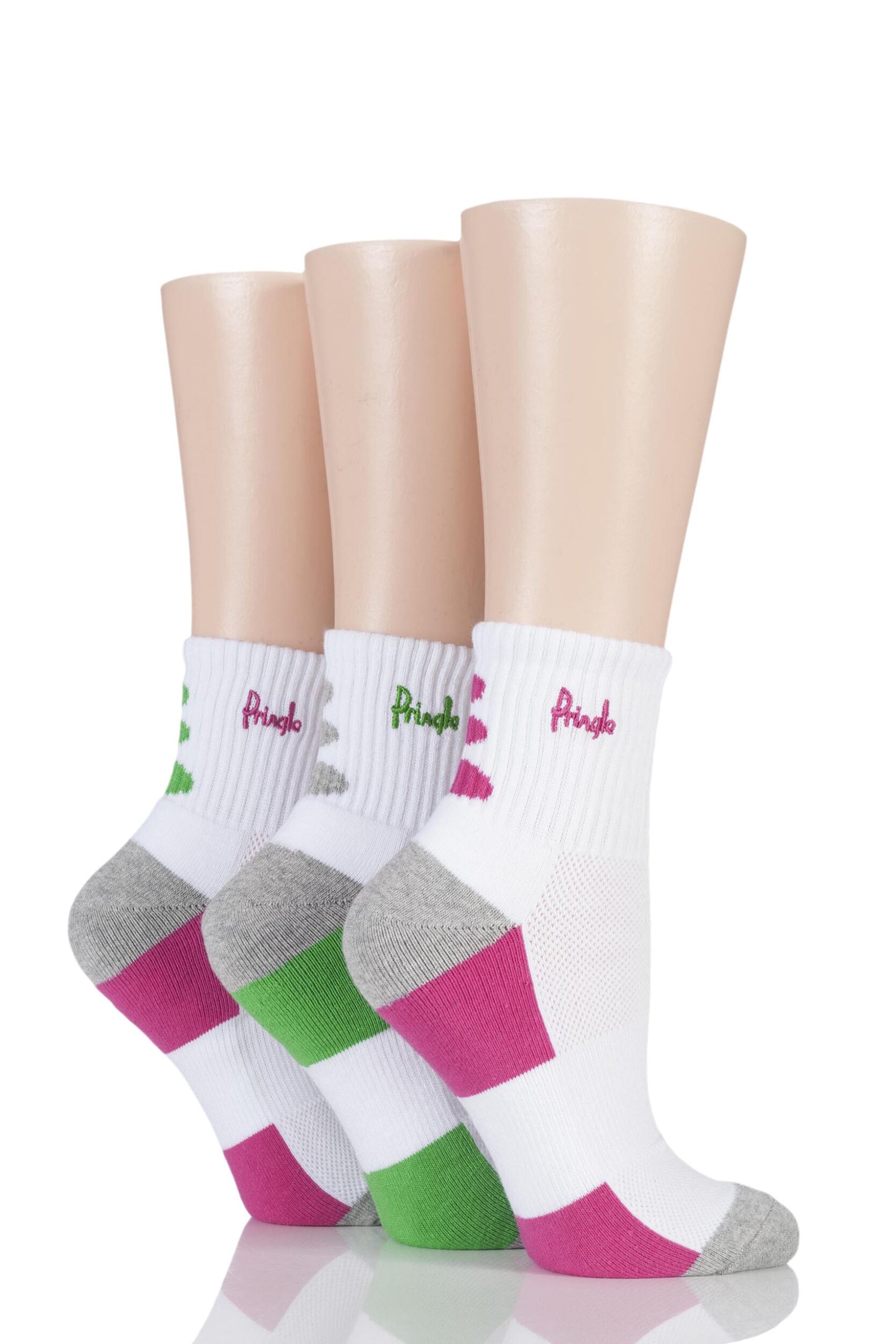Ladies 3 Pair Pringle Lyndsey Cushioned Sport Socks eBay