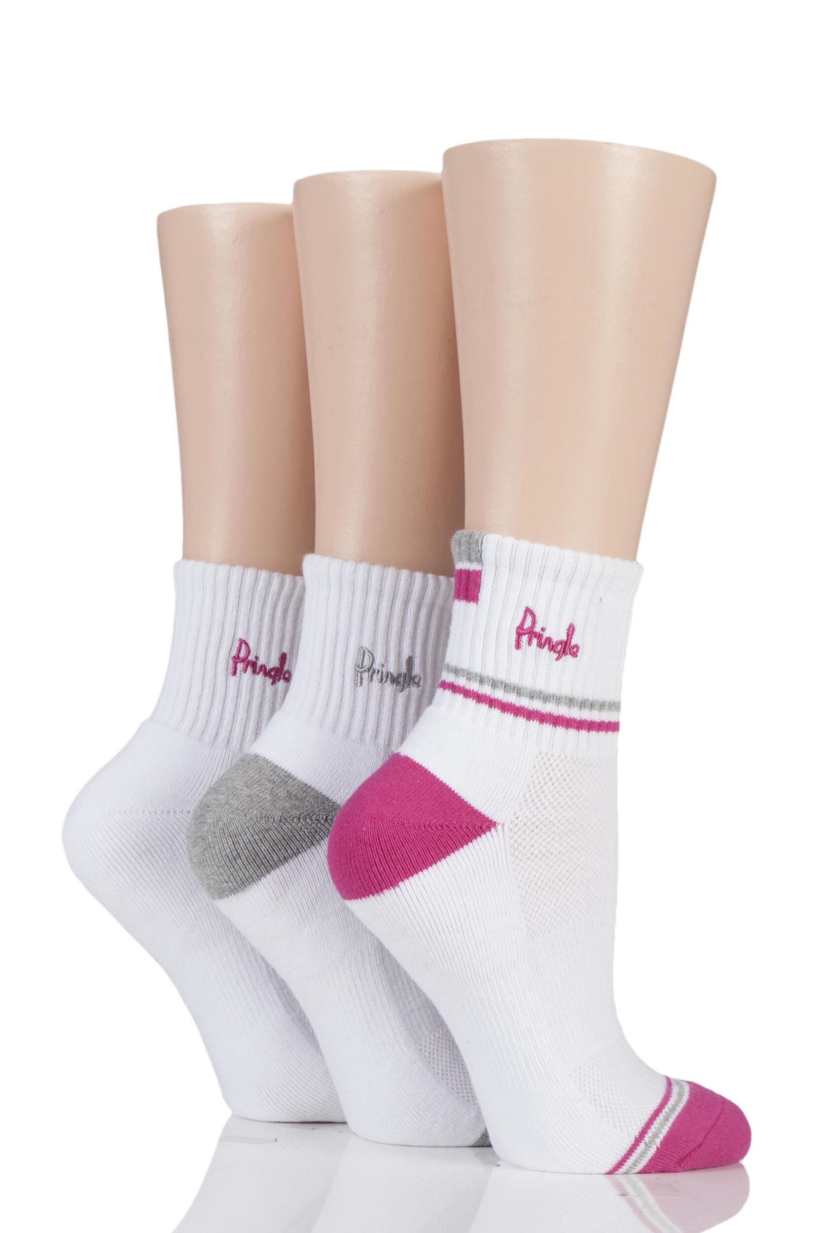 Ladies 3 Pair Pringle Lyndsey Cushioned Sport Socks eBay