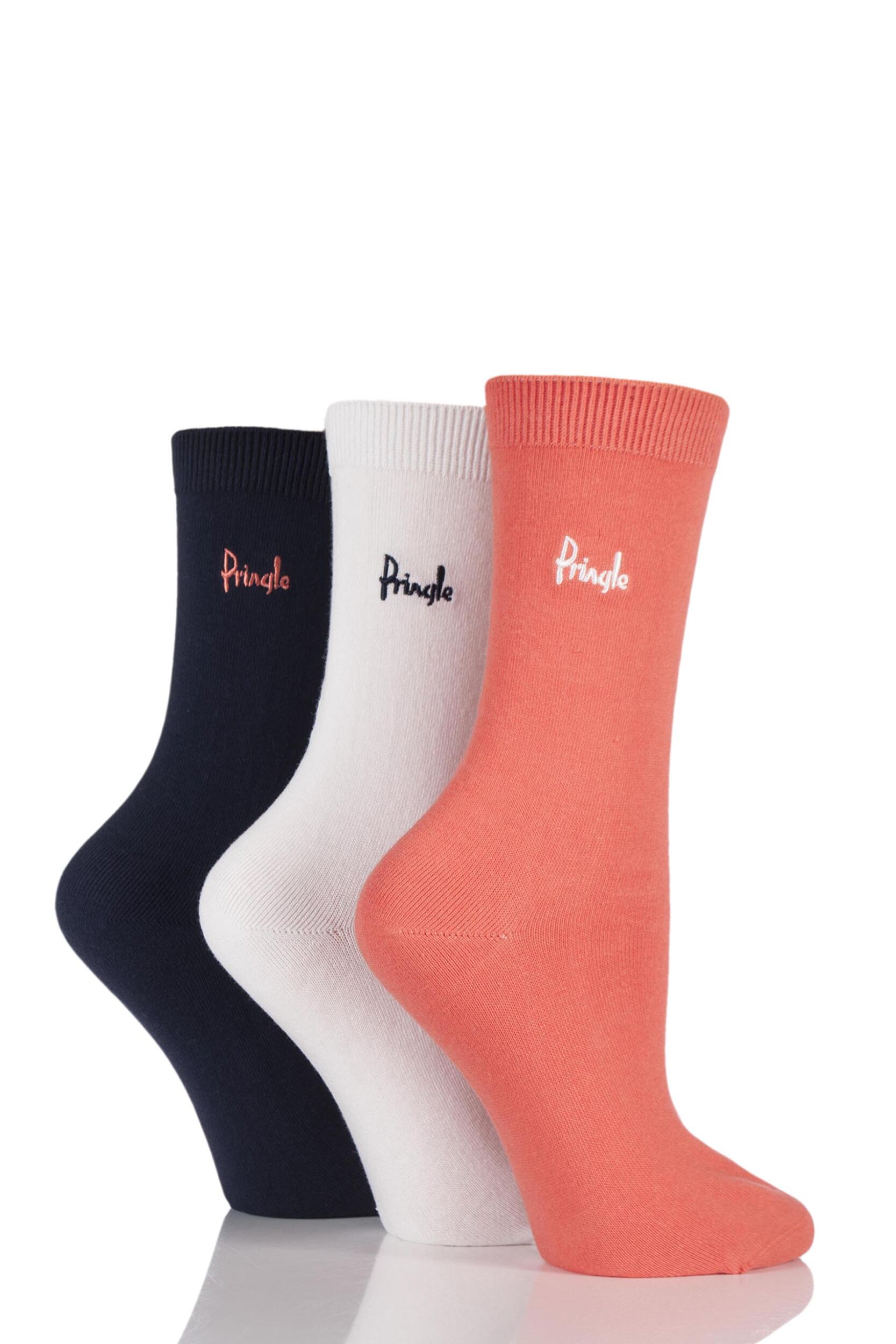 Ladies 3 Pair Pringle Tiffany Plain Trouser Socks eBay