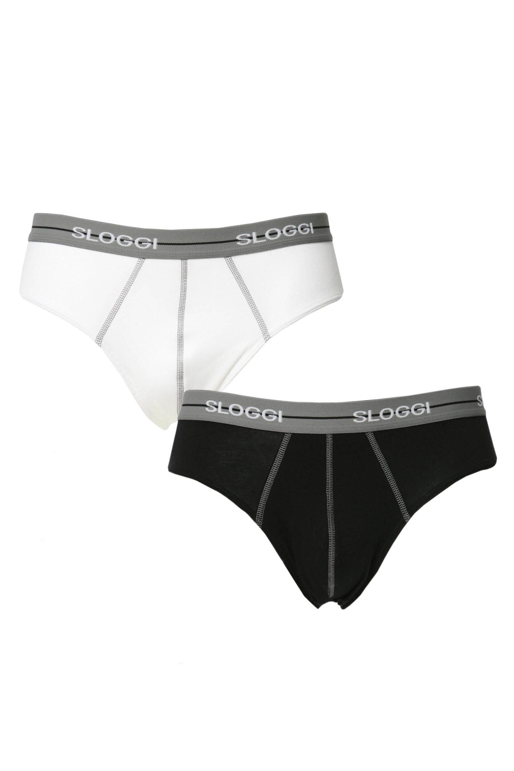 Mens 2 Pack Sloggi Start Midi Brief In Black & White eBay