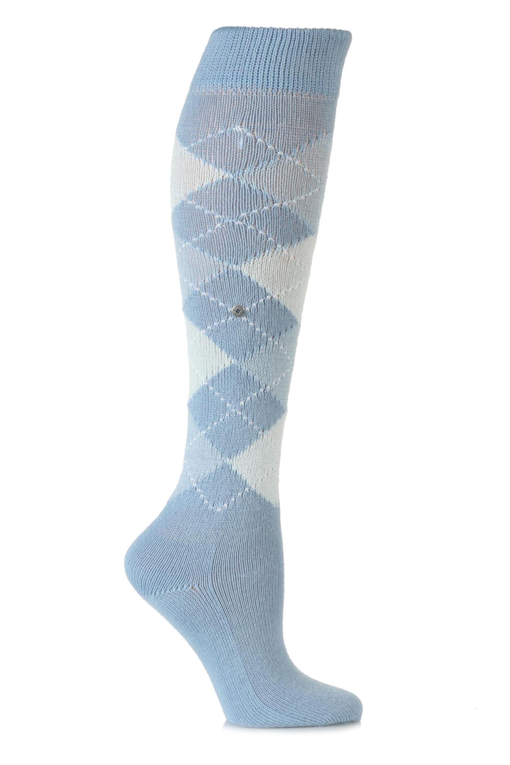 Ladies 1 Pair Burlington Whitby Extra Soft Argyle Knee High Socks eBay