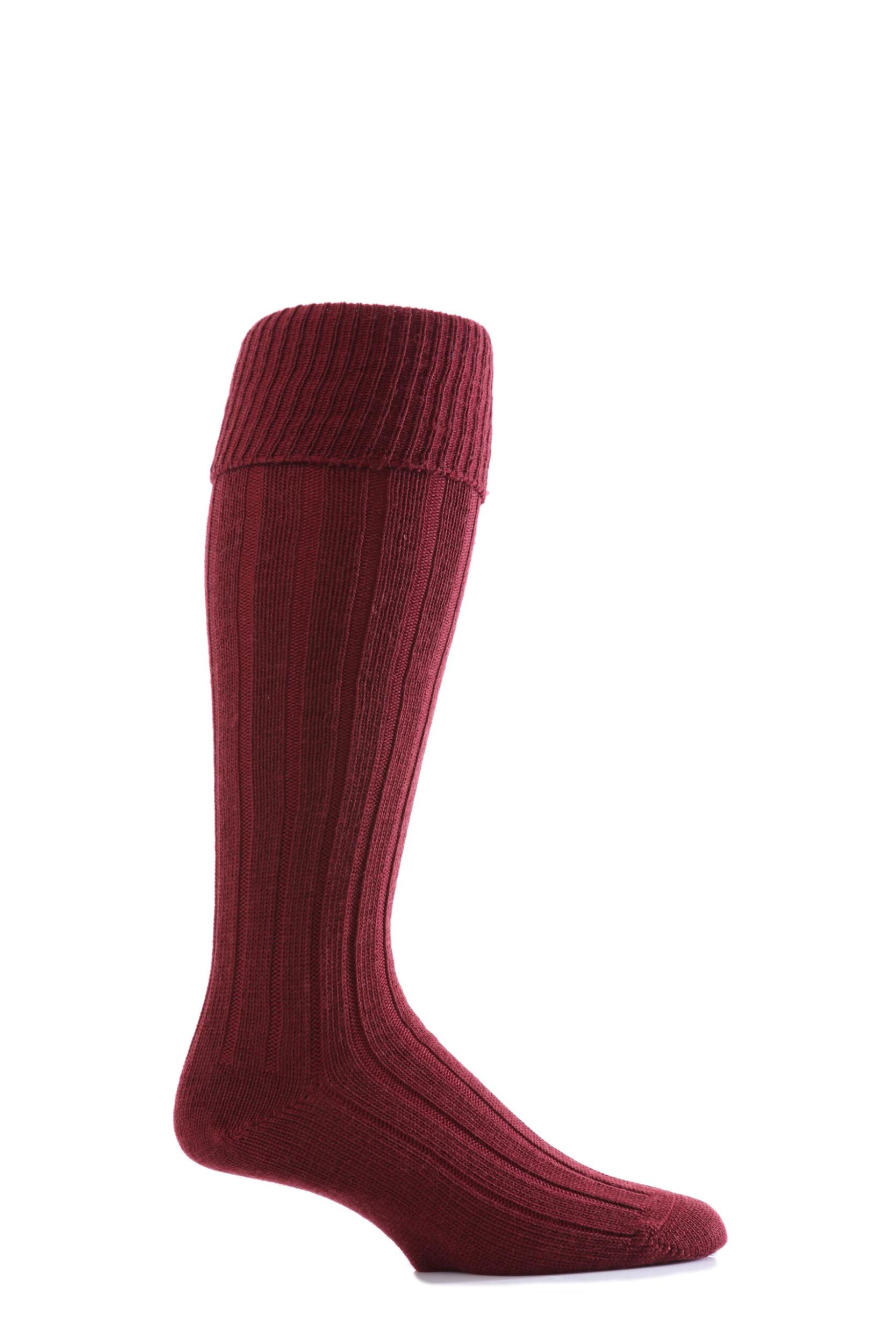 Mens 1 Pair Glenmuir Birkdale Golf Wool Knee High Socks with Turn Over