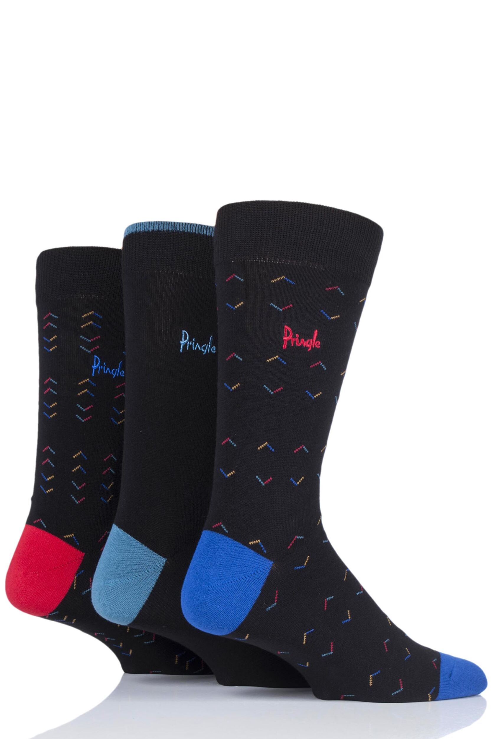 Mens 3 Pair Pringle Bahmaha Contrast Cotton Socks eBay