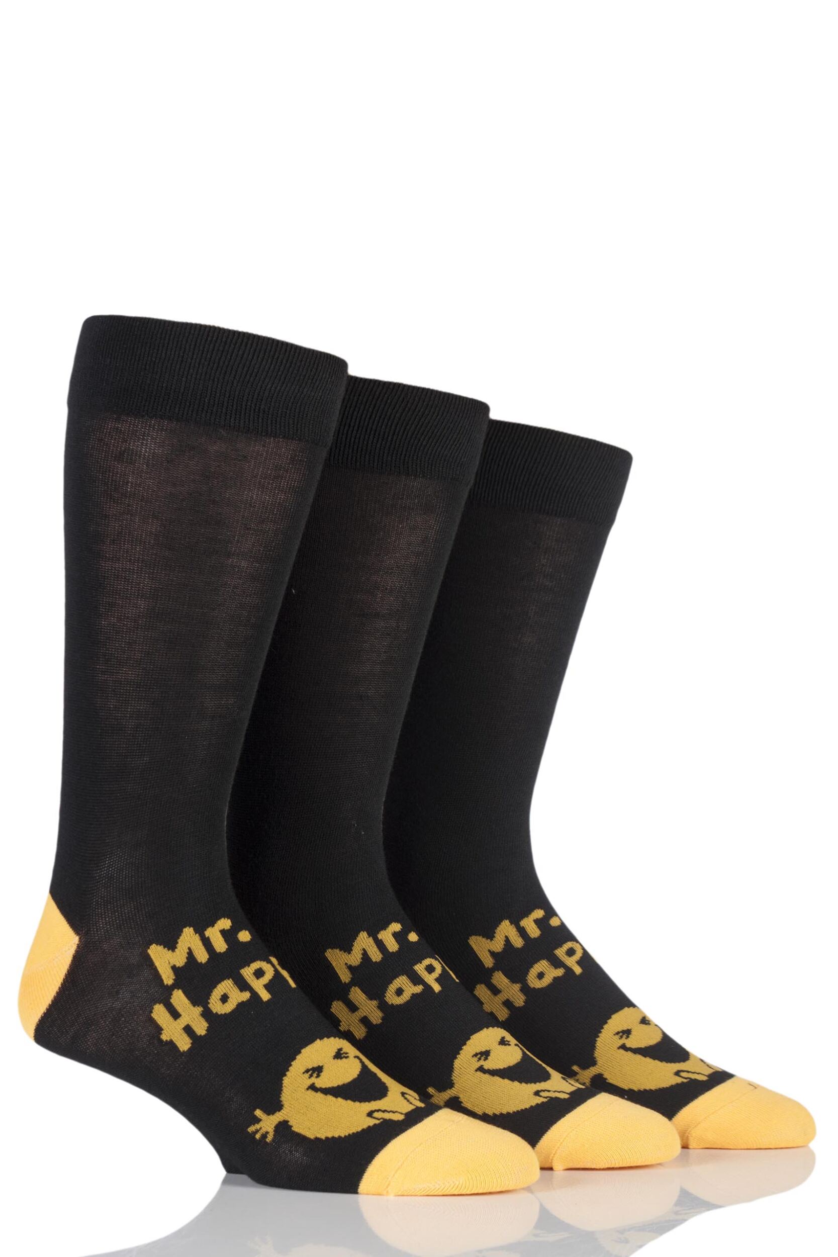 Mens 3 Pair TM Mr. Men Character Socks eBay