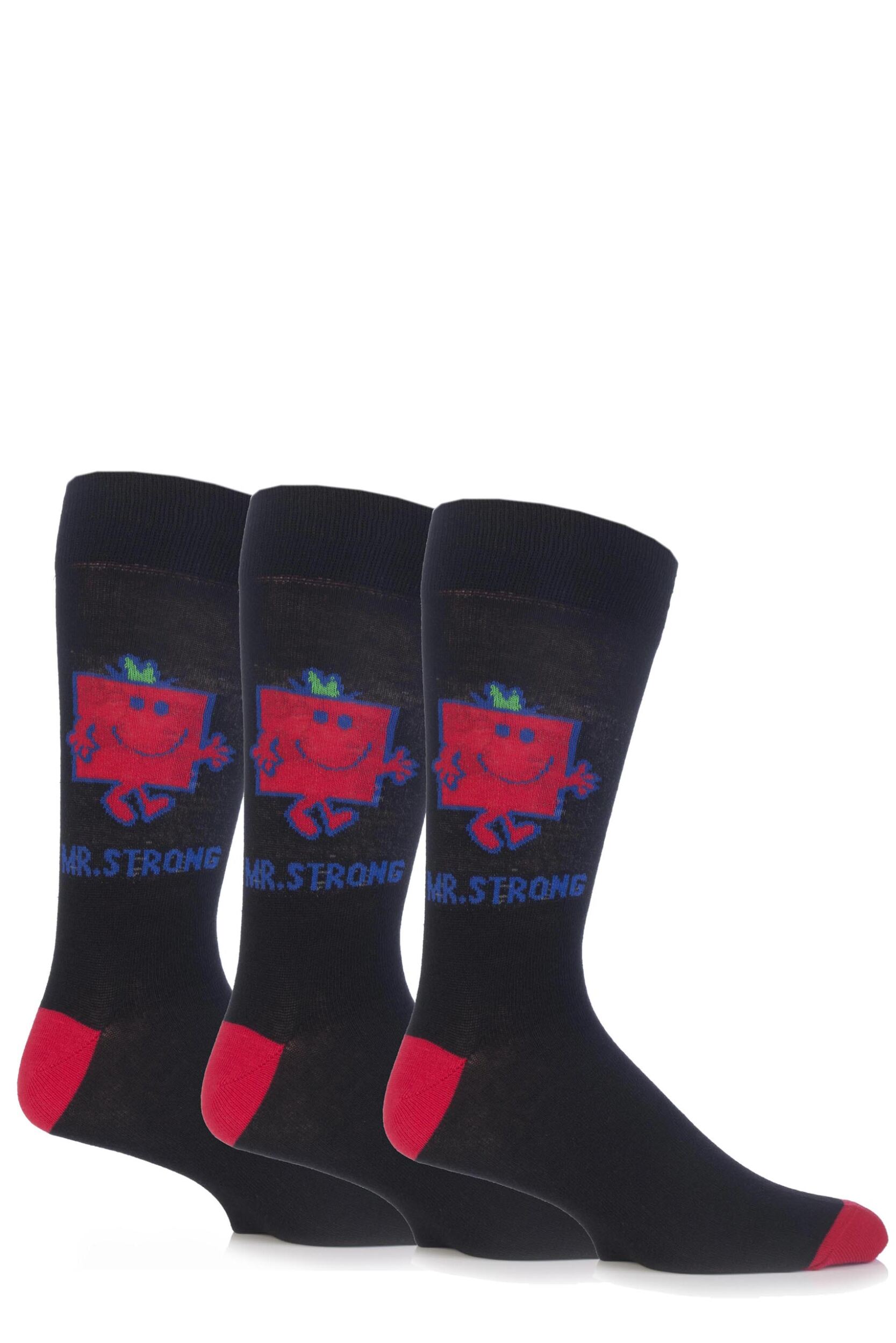 Mens 3 Pair TM Mr. Men Character Socks eBay