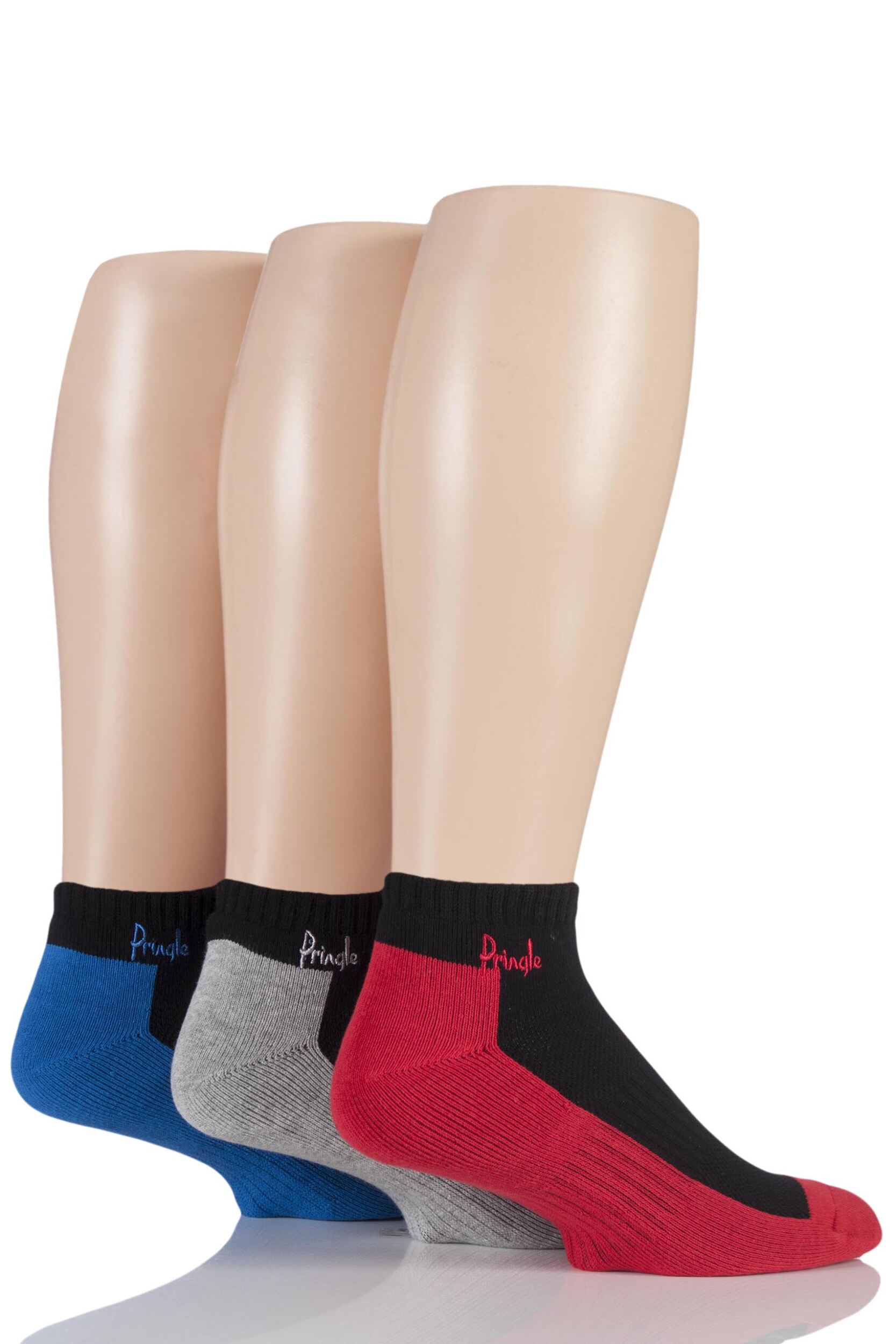 Mens 3 Pair Pringle Secret Sport Socks with Arch Support and Venting eBay