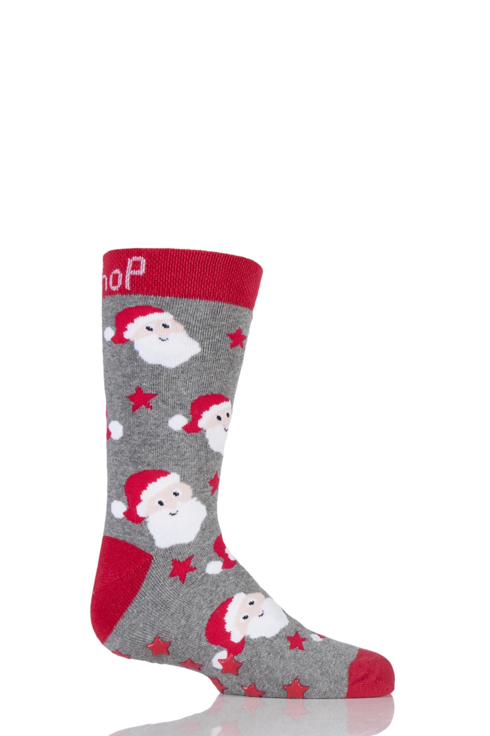 Kids 1 Pair Christmas Santa Slipper Socks eBay