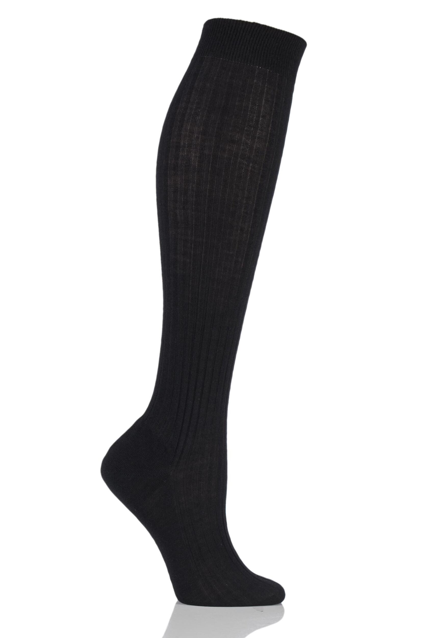 Ladies 1 Pair Pantherella Classic Merino Wool Ribbed Knee High Socks eBay