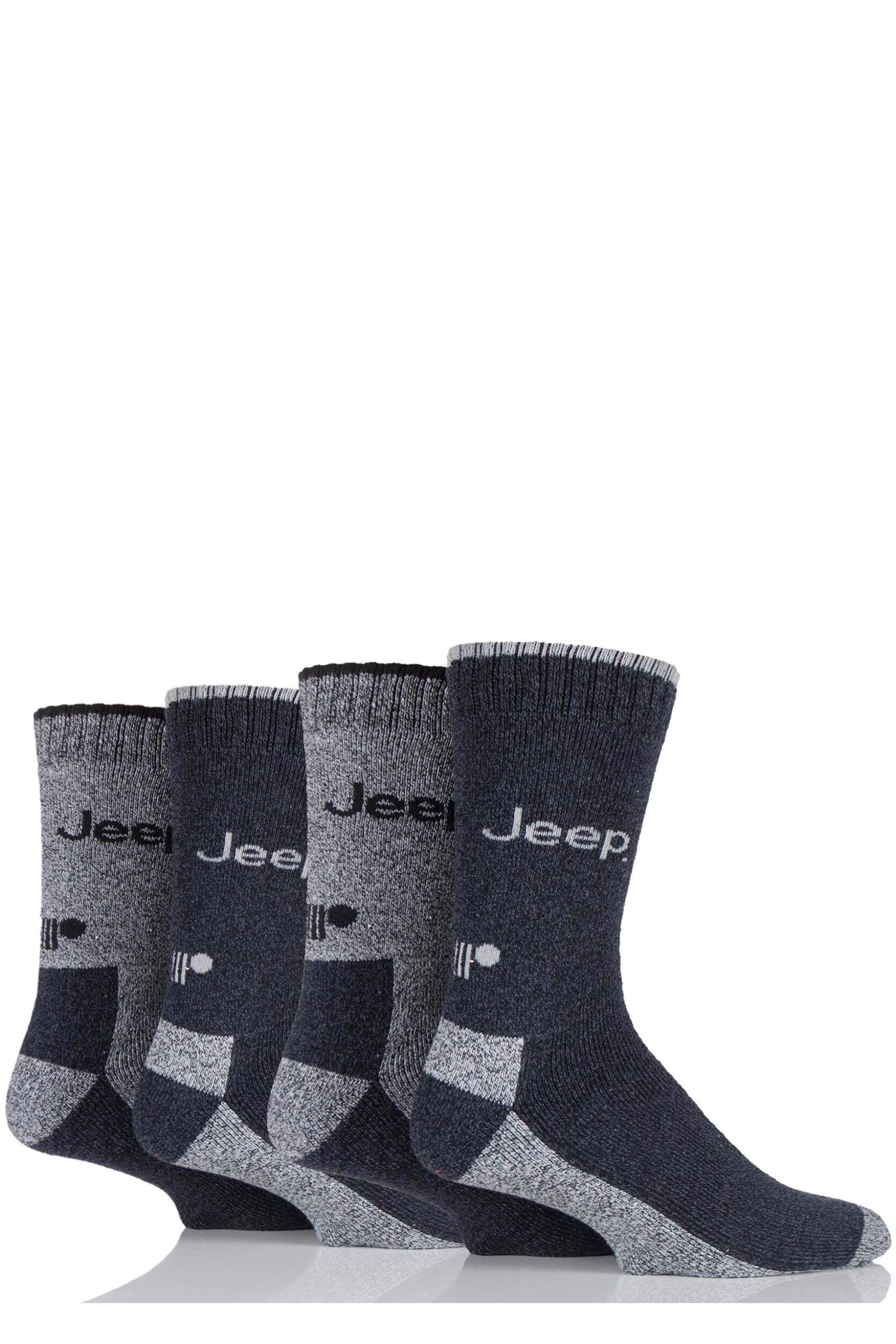 Mens 4 Pair Jeep Performance Boot Socks