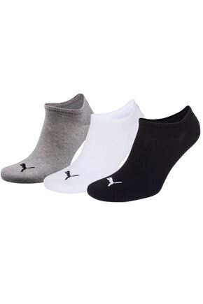 Mens & Ladies 3 Pair Puma Training Quarter Socks In 4 Colours Grey - White - Black 6-8