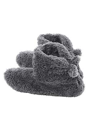 Ladies 1 Pair Totes Supersoft Terry Slouch Bootie In 3 Colours Cream S