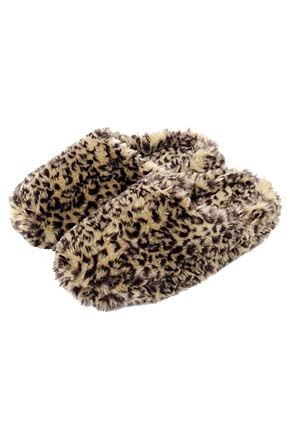 Ladies 1 Pair Totes Animal Fur Fluffy Mule In 2 Colours Brown L