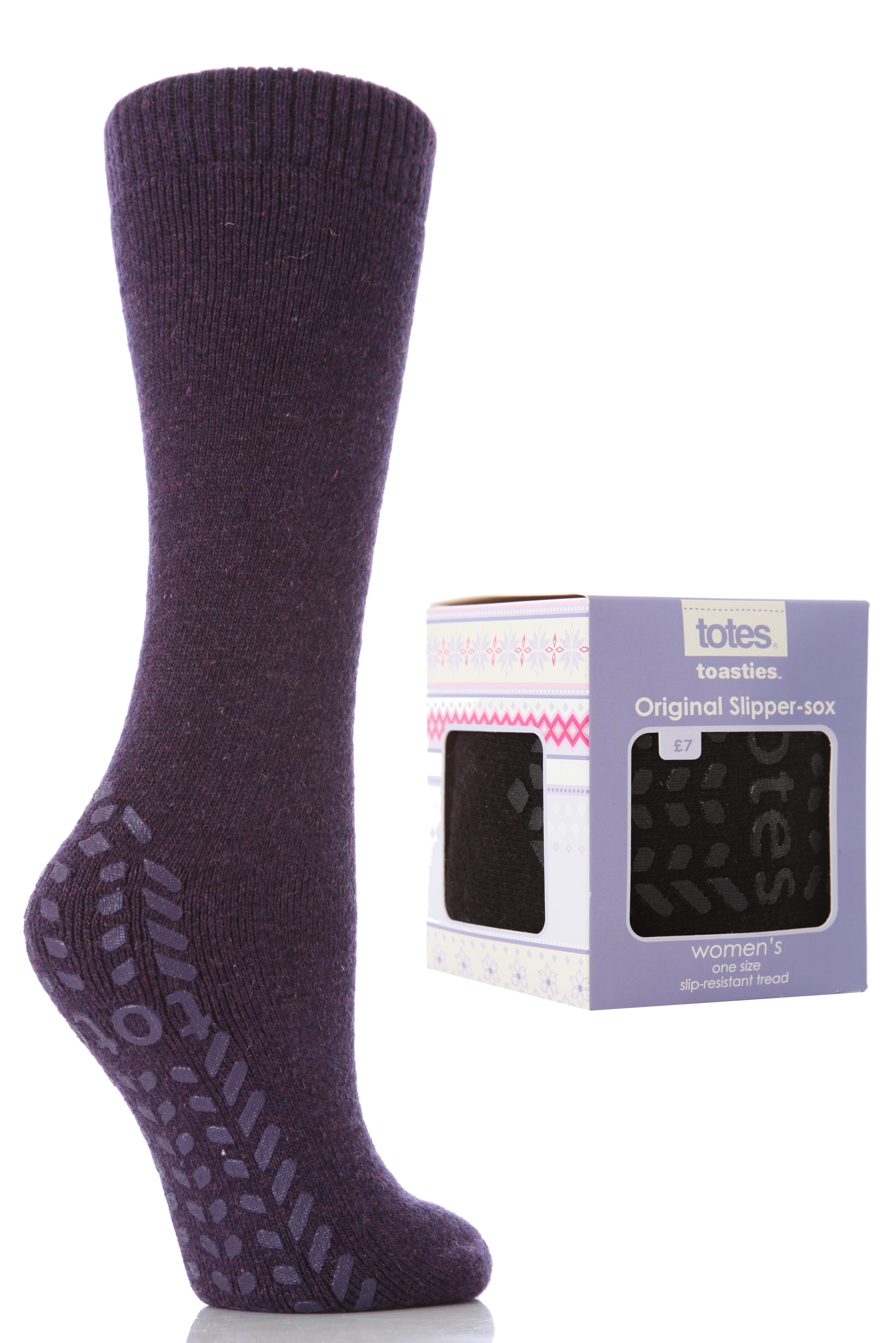 Ladies 1 Pair Totes Originals Slipper Socks In 4 Colours